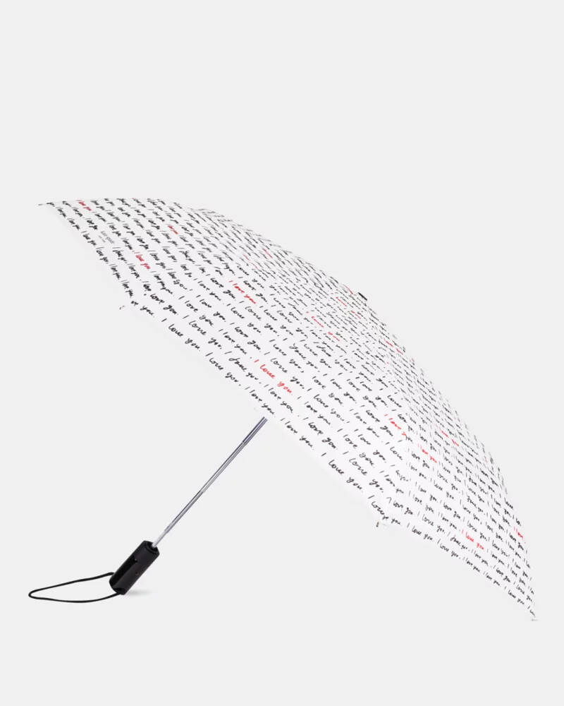 i love you travel umbrella black