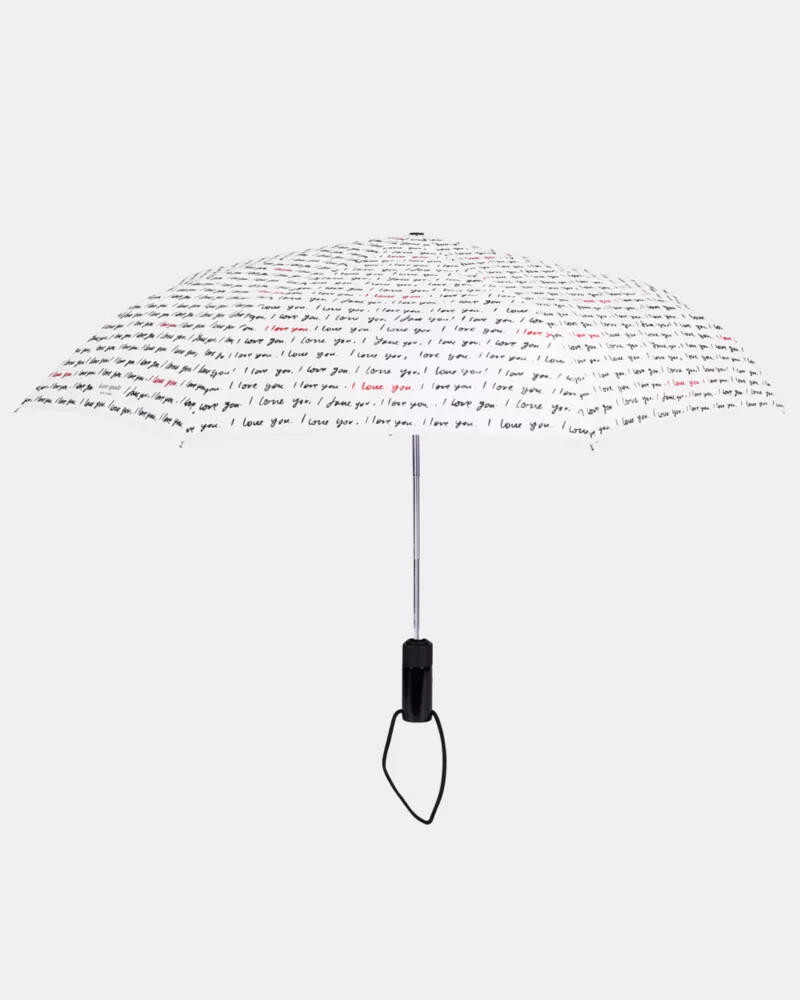i love you travel umbrella black