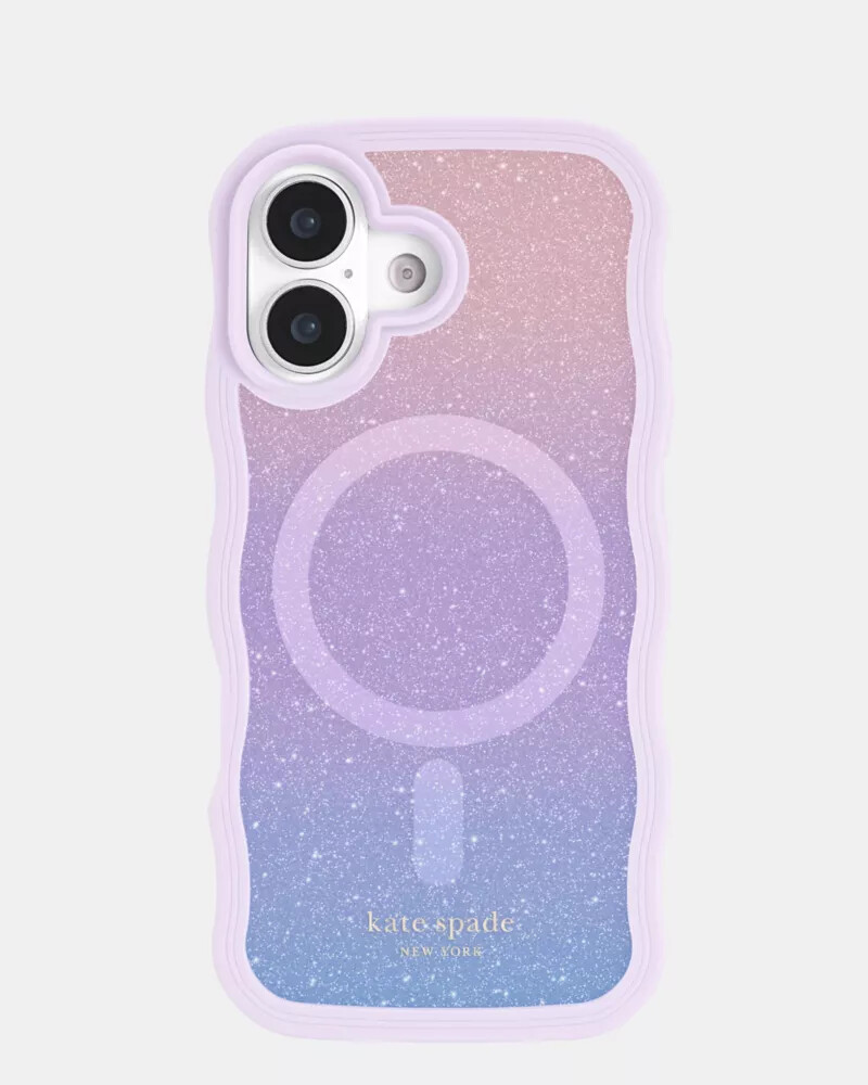 kate spade wavy - opal glitter magsafe case opal glitter