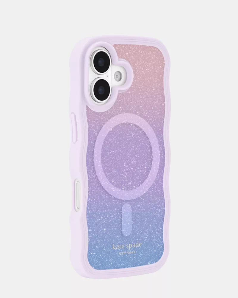 kate spade wavy - opal glitter magsafe case opal glitter