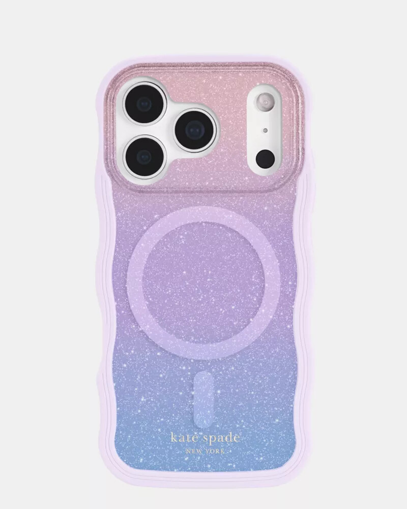 kate spade wavy - opal glitter magsafe case opal glitter
