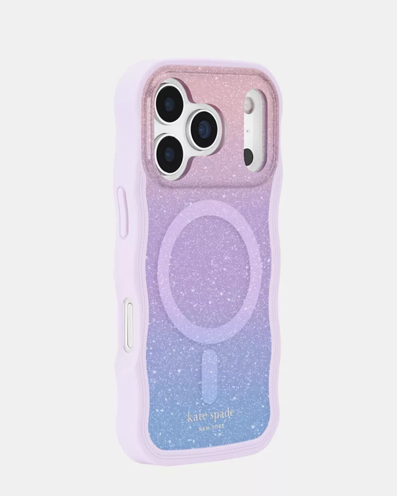 kate spade wavy - opal glitter magsafe case opal glitter