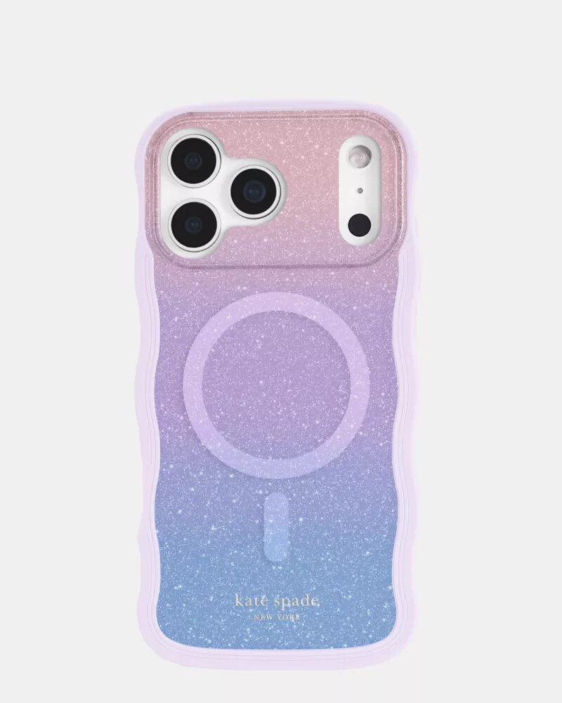 kate spade wavy - opal glitter magsafe case opal glitter