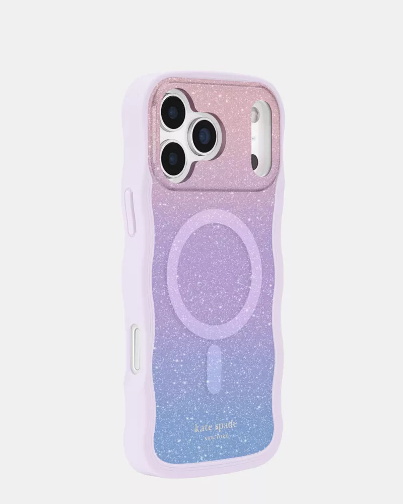 kate spade wavy - opal glitter magsafe case opal glitter