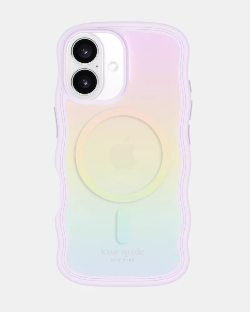 kate spade new york wavy opal iridescent magsafe case opal iridescent