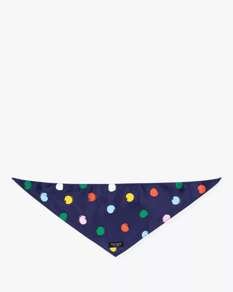 watercolor dot pet bandana sm navy
