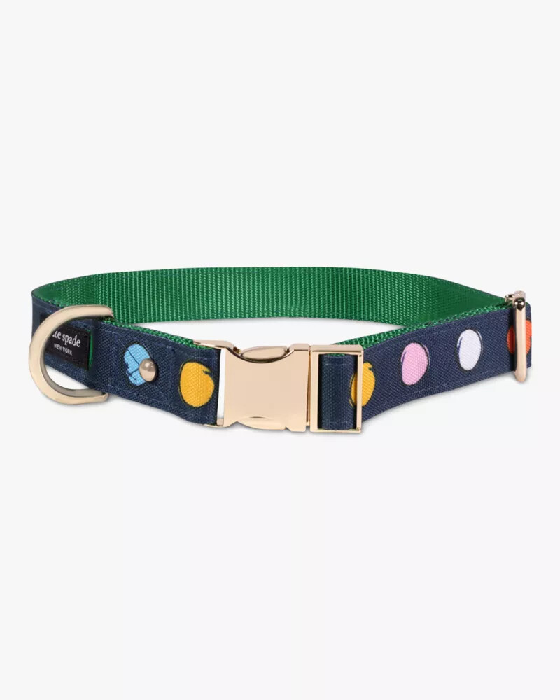 watercolor dot pet collar ml navy