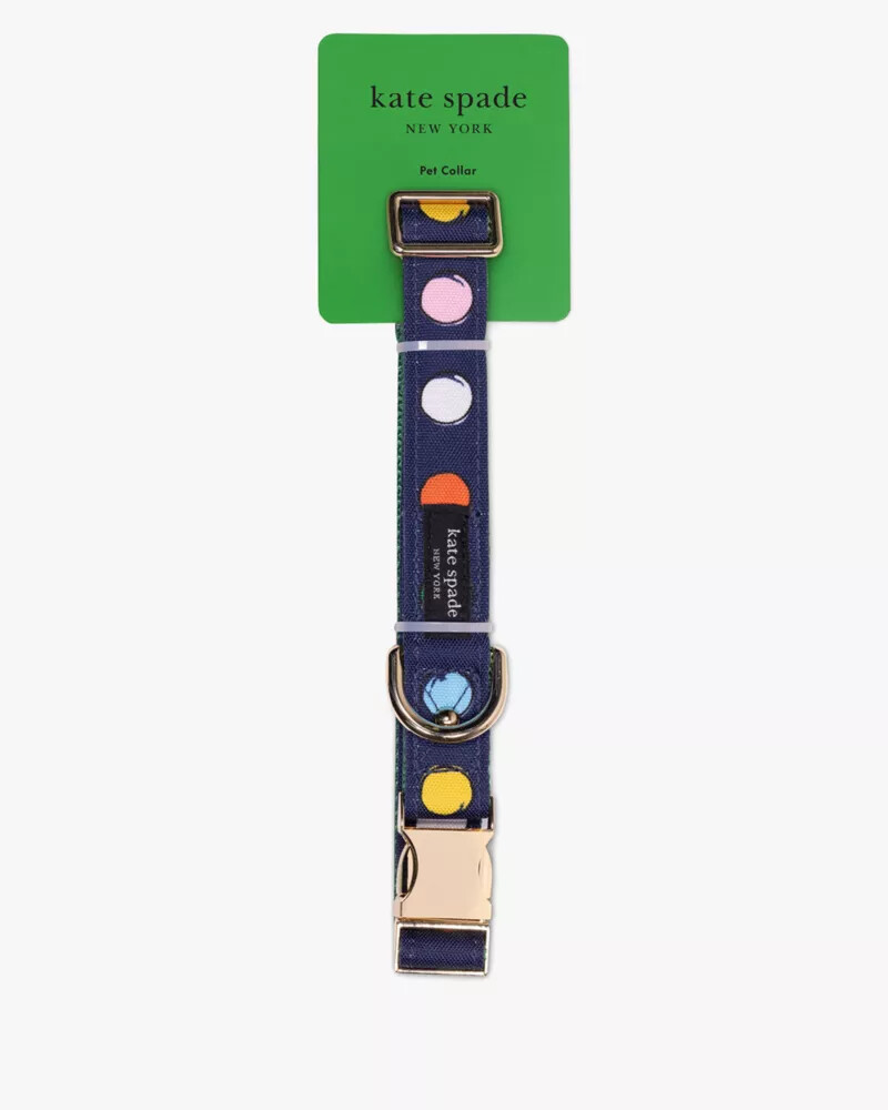 watercolor dot pet collar ml navy