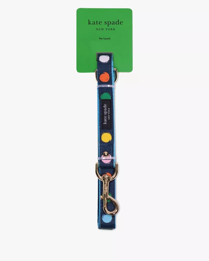 watercolor dot pet leash sm navy