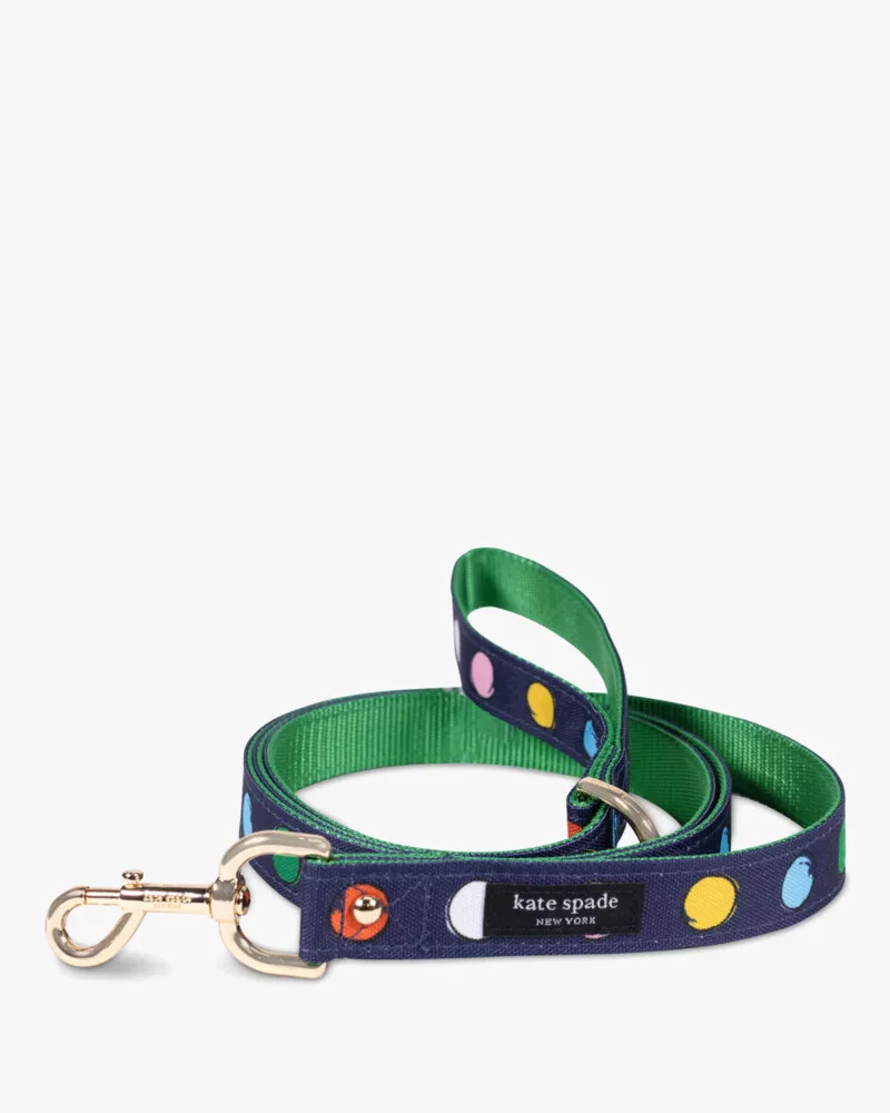 watercolor dot pet leash ml navy