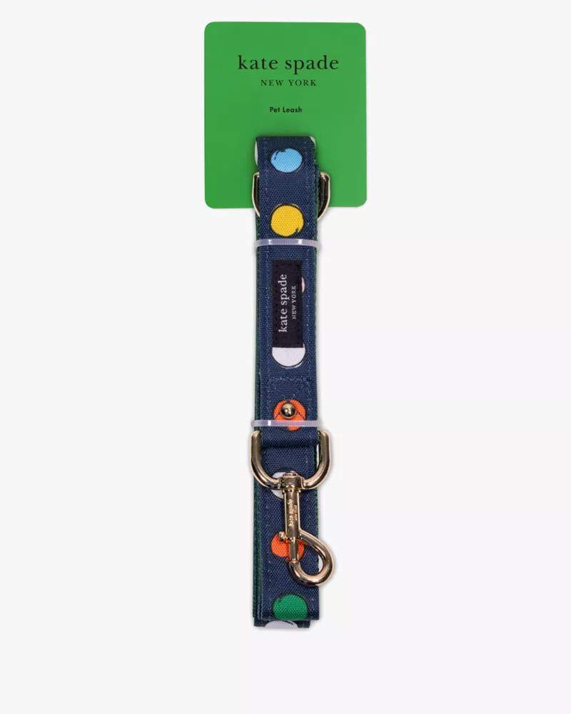 watercolor dot pet leash ml navy