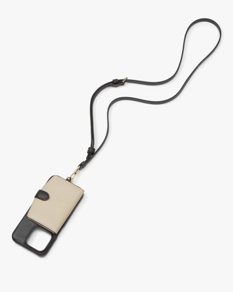 morgan colorblocked iphone 15 pro cardholder crossbody black multi