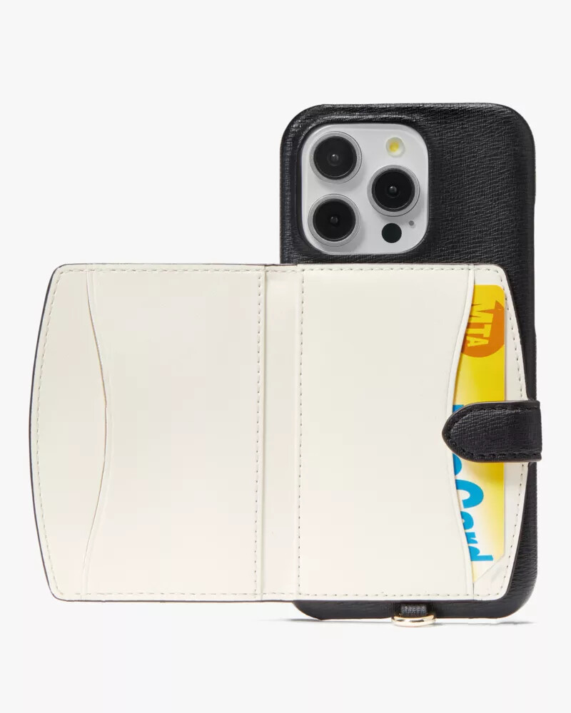 morgan colorblocked iphone 15 pro cardholder crossbody black multi