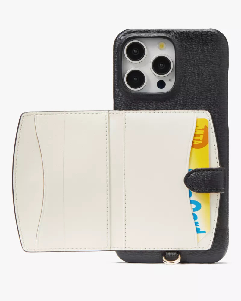 morgan colorblocked iphone 15 pro max cardholder crossbody black multi