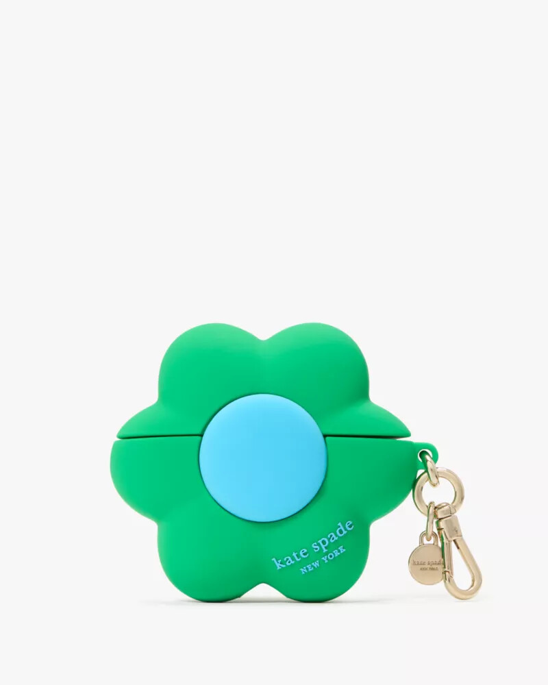 silicone flower airpods pro gen 2 case ks green