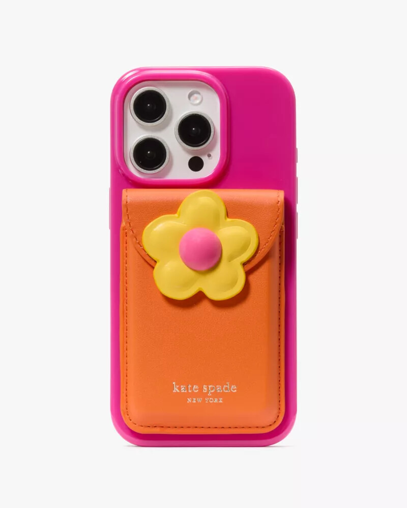 floral wallet iphone 16 pro case pink multi