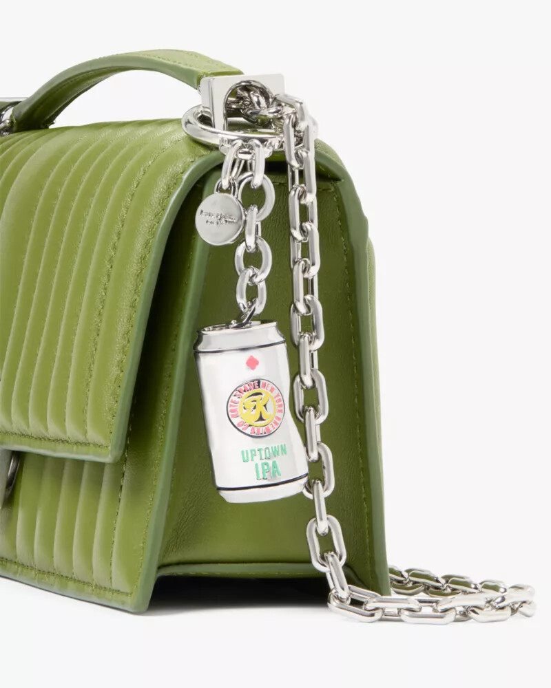 snack time metal bag charm metallic multi