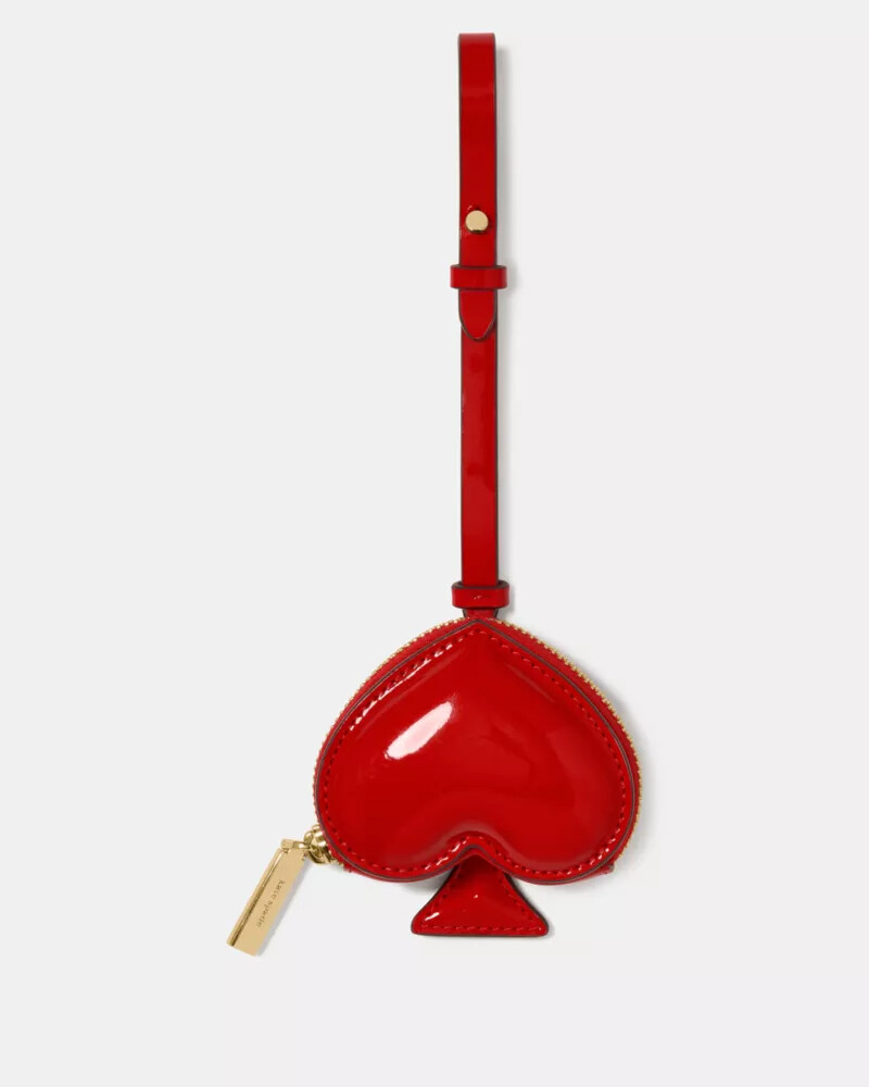 spade 3d bag charm ks bright red