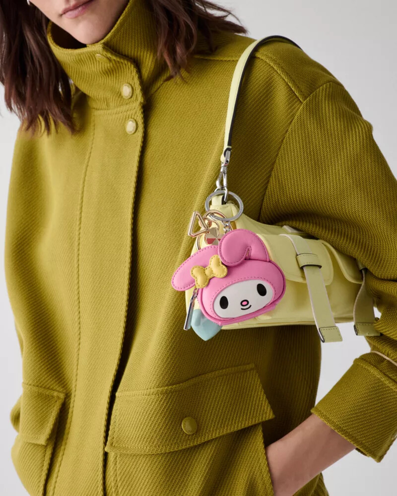 hello kitty and friends x kate spade new york 3d my melody bag charm pink multi