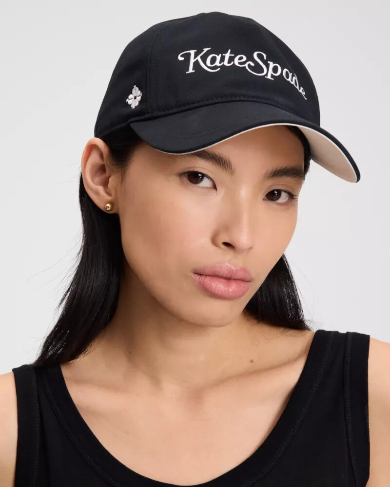 magazine script baseball cap black