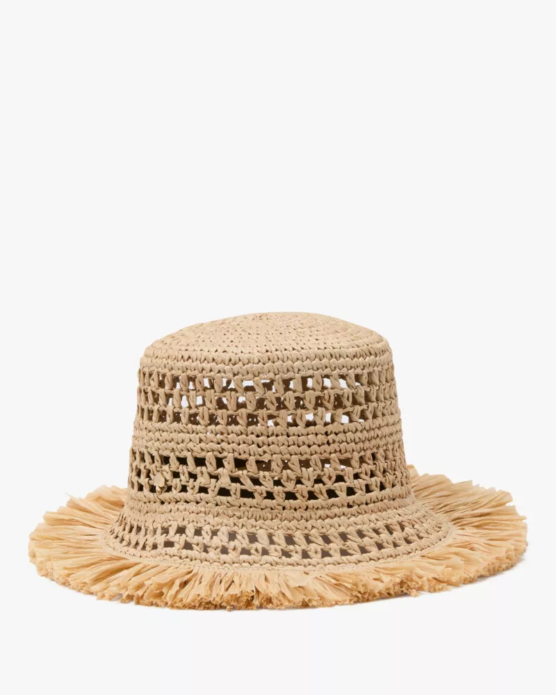 fringe spade cloche natural