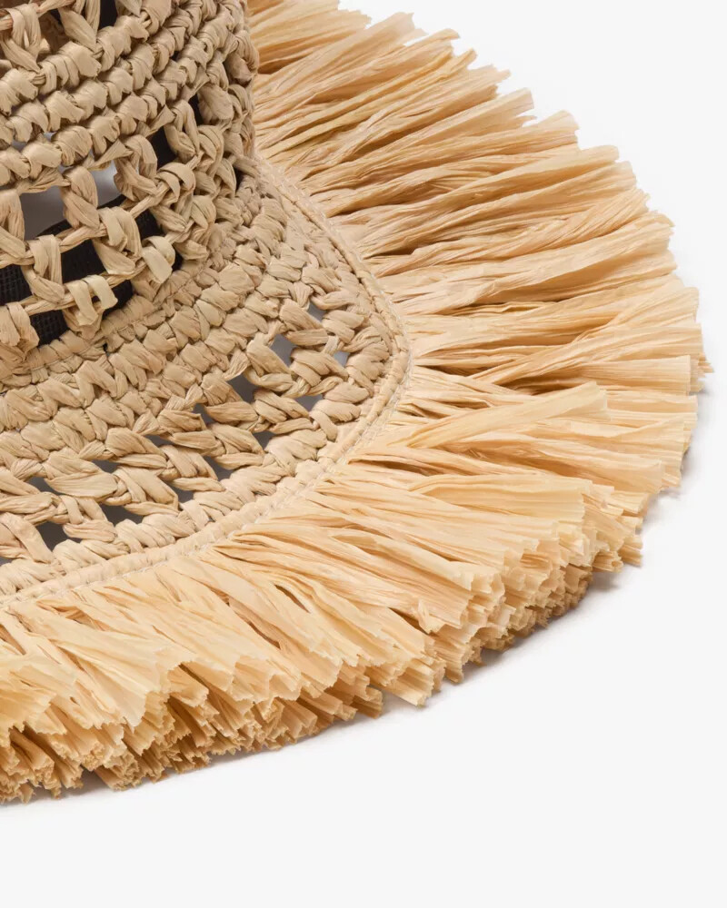 fringe spade cloche natural