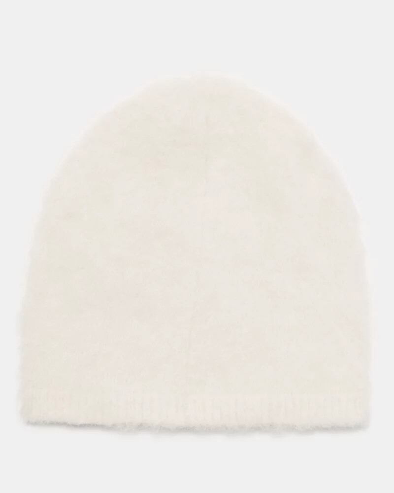 hedgehog patch brushy beanie cream