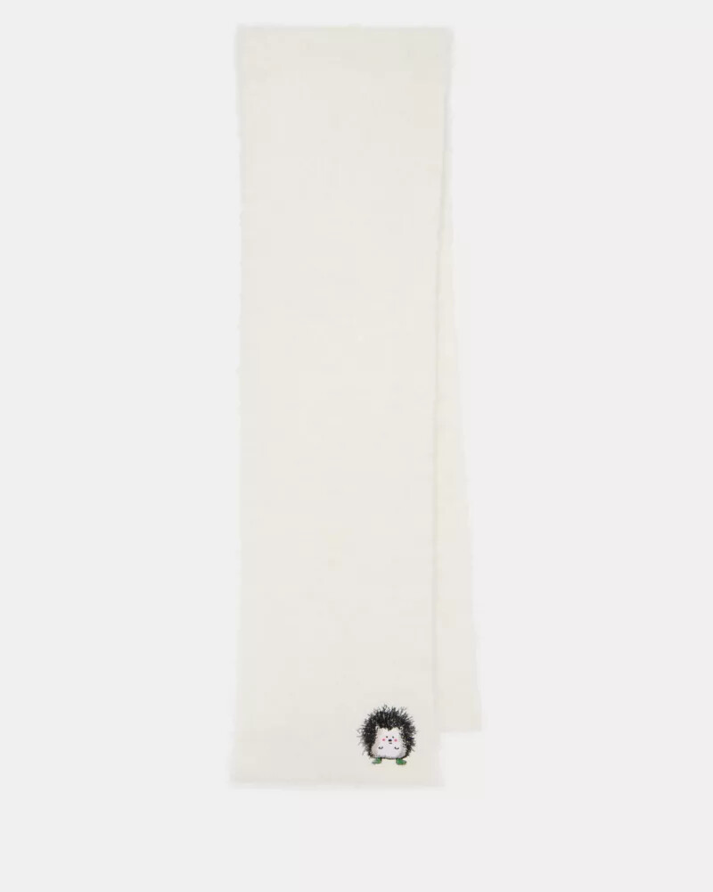hedgehog patch brushy scarf cream