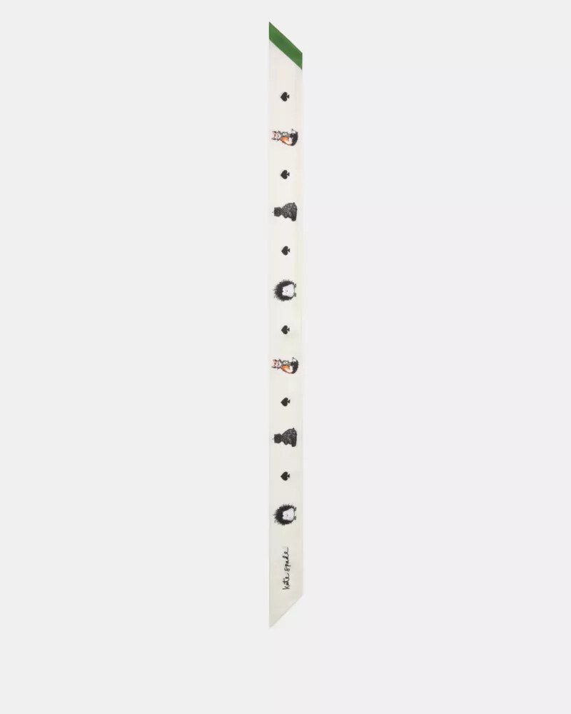 critters silk skinny scarf multi