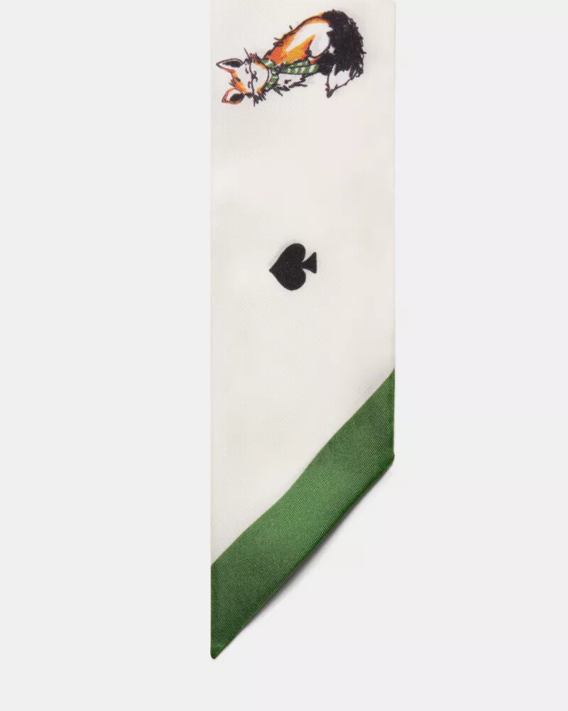 critters silk skinny scarf multi
