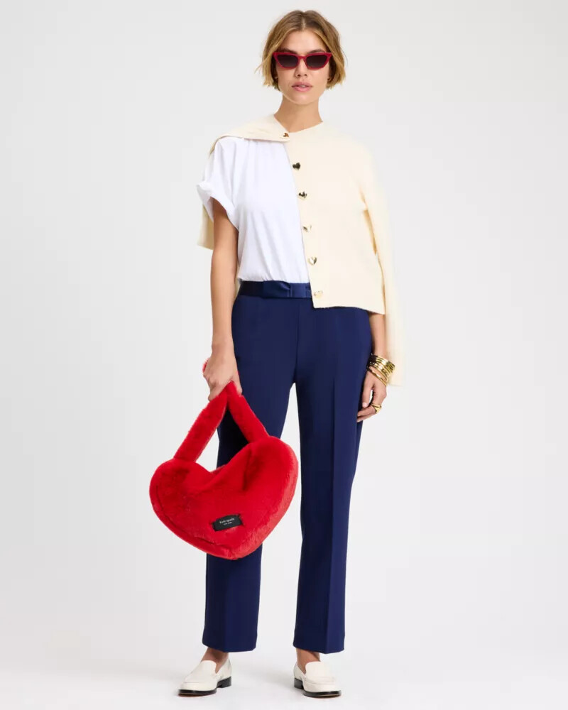 gold heart button nell cardigan cream