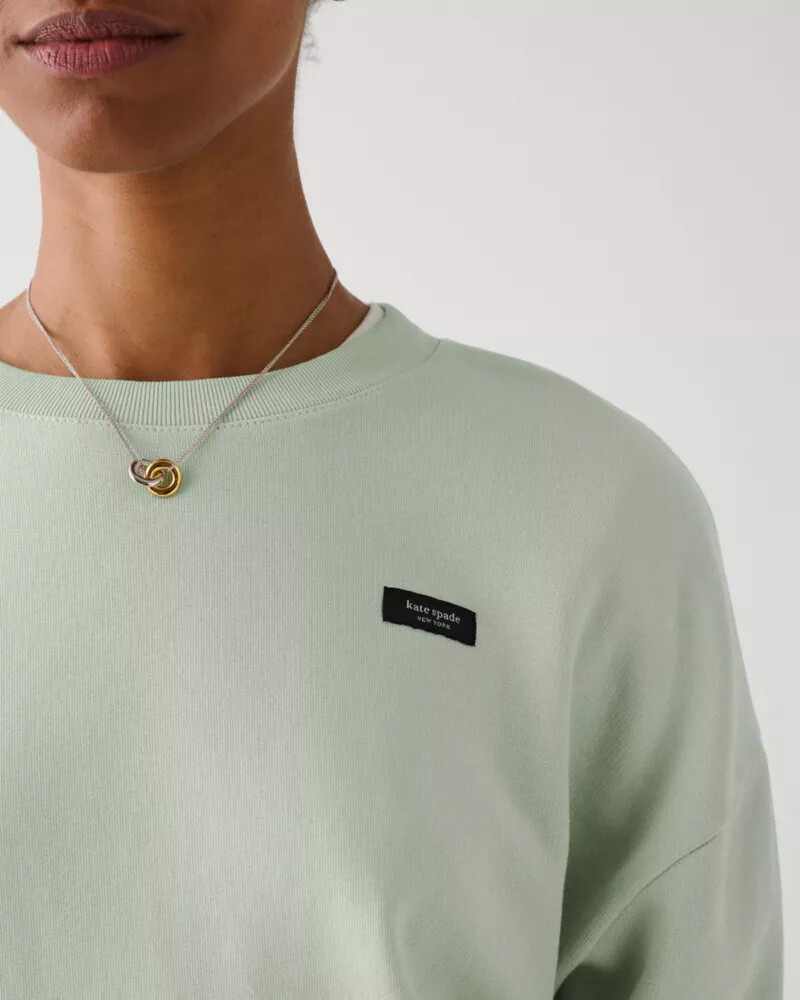 essential logo sweatshirt mint frosting