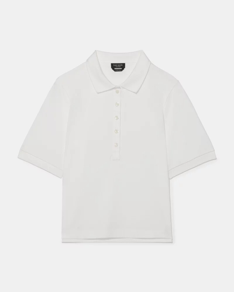 essential cotton polo fresh white