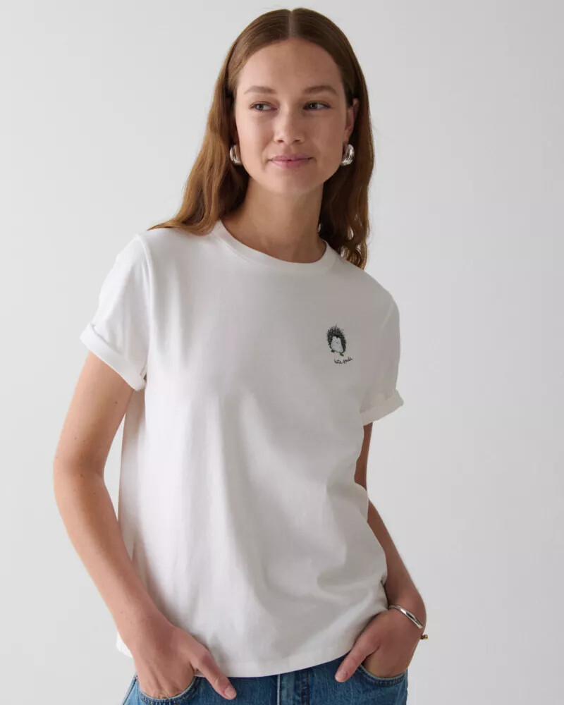 hedgehog tee fresh white