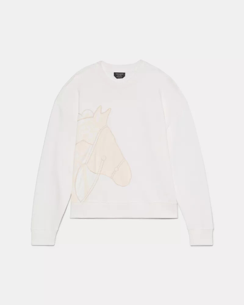 horse sweatshirt cream