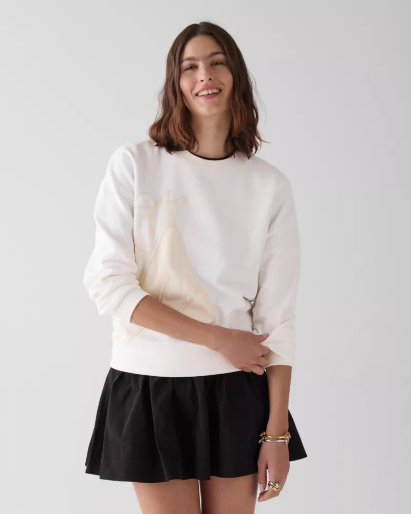 horse sweatshirt cream