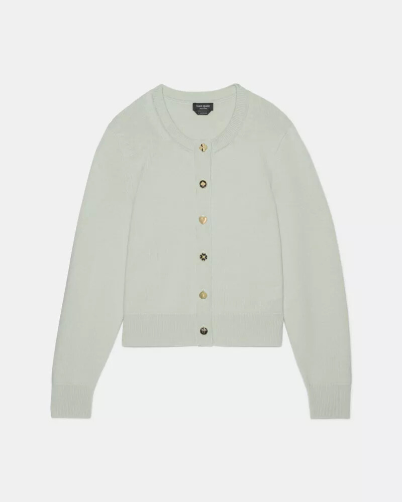 novelty button nell cardigan mint frosting