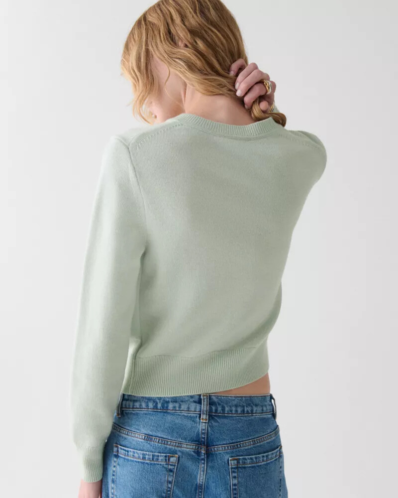 novelty button nell cardigan mint frosting