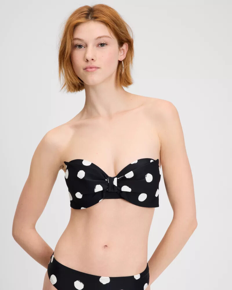 bow bra top black