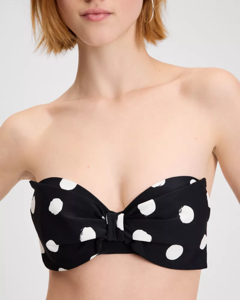 bow bra top black