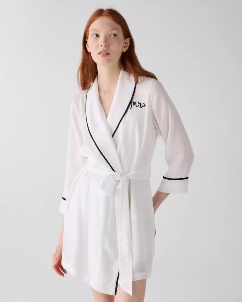 mrs short robe off-white