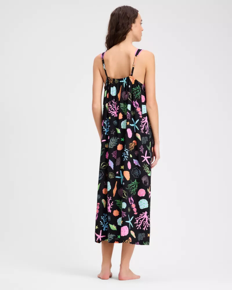 coral cove chemise black multi