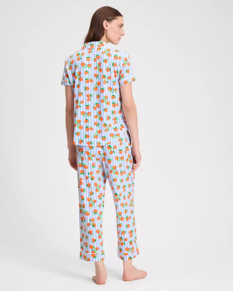 cropped pj set pink multi
