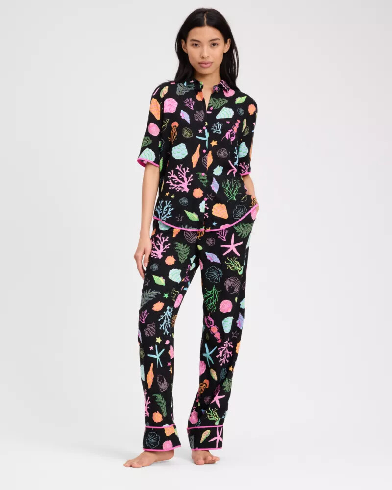 long pj set black multi