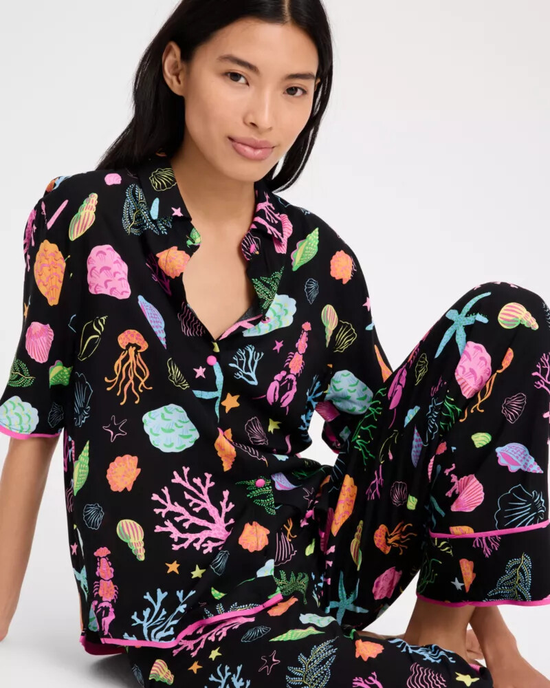 long pj set black multi