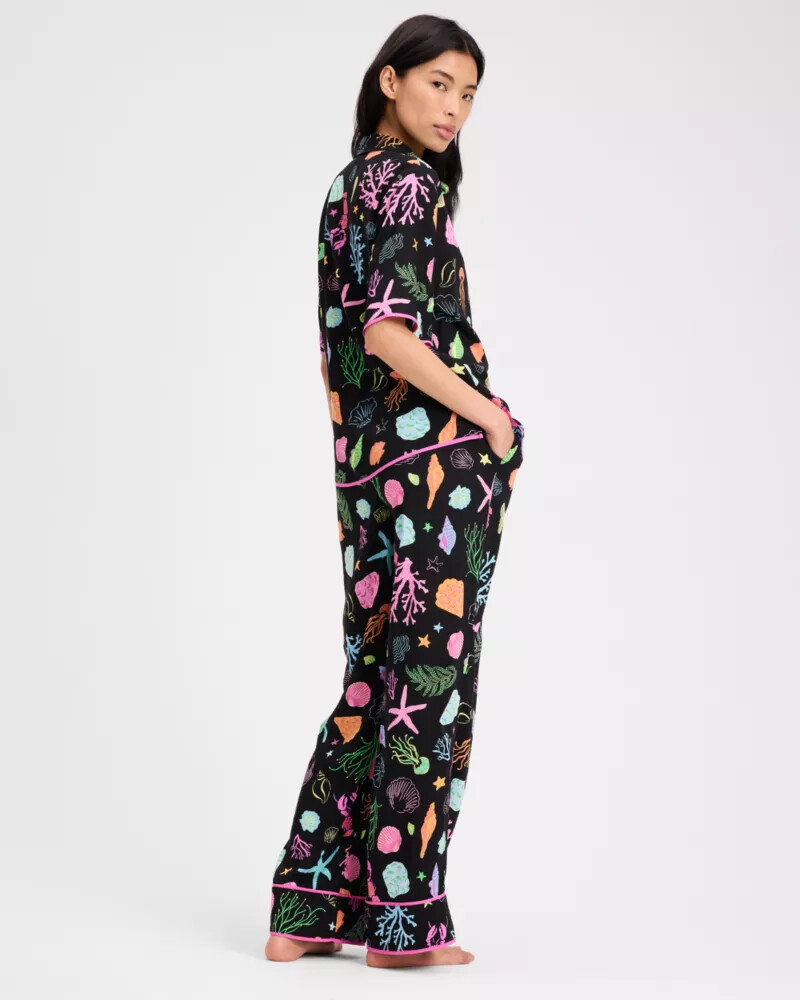 long pj set black multi