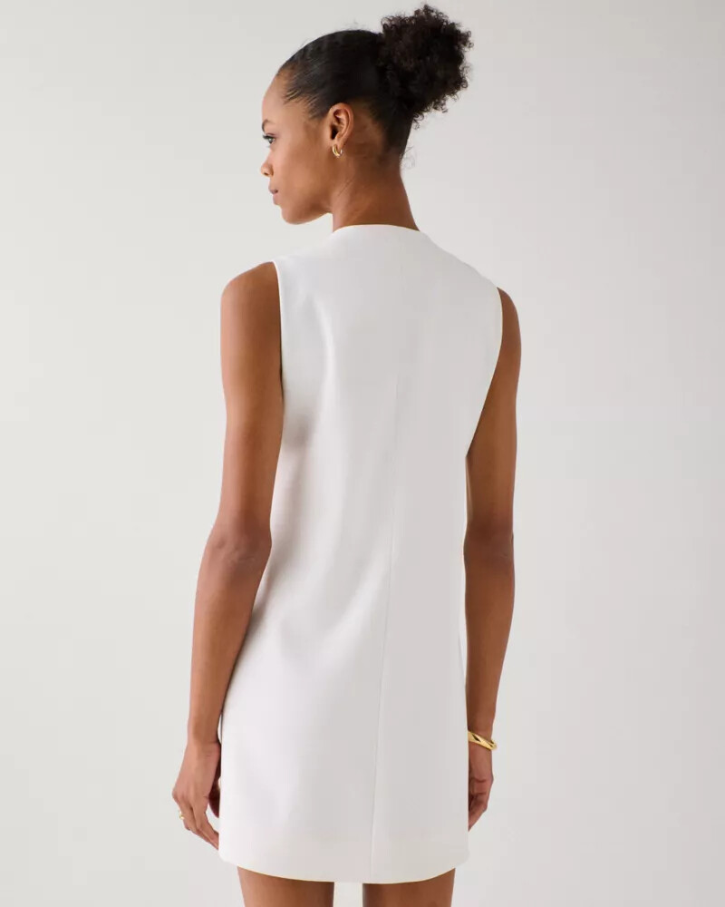 scallop shift dress cream