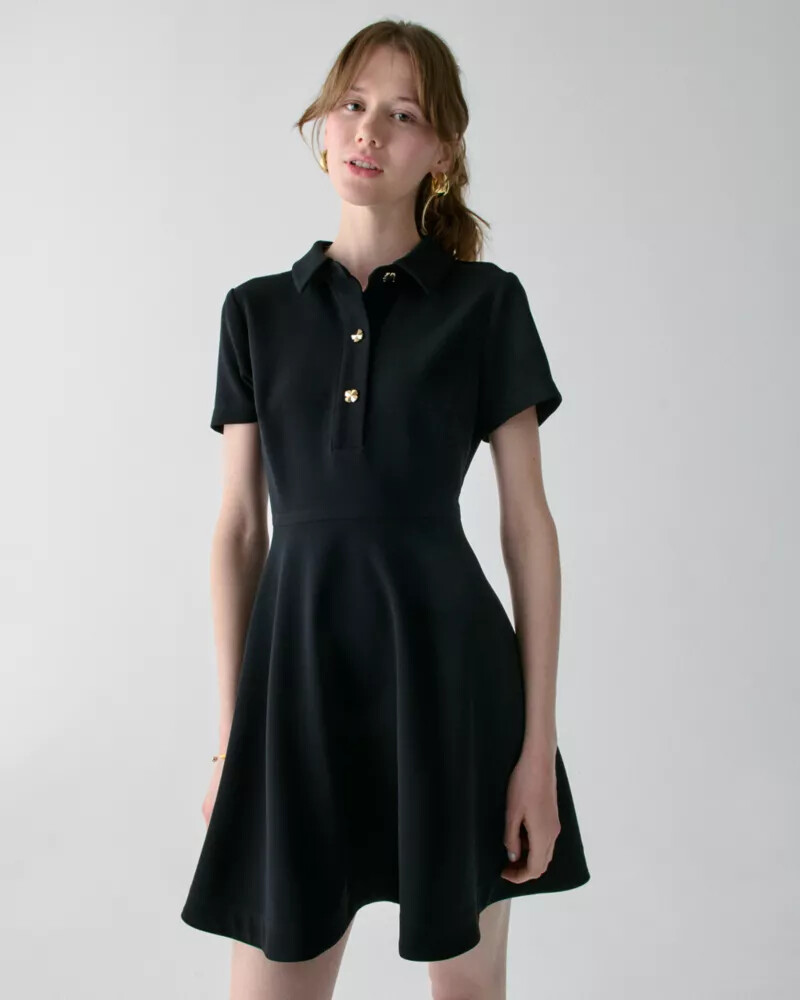 polo mini dress black