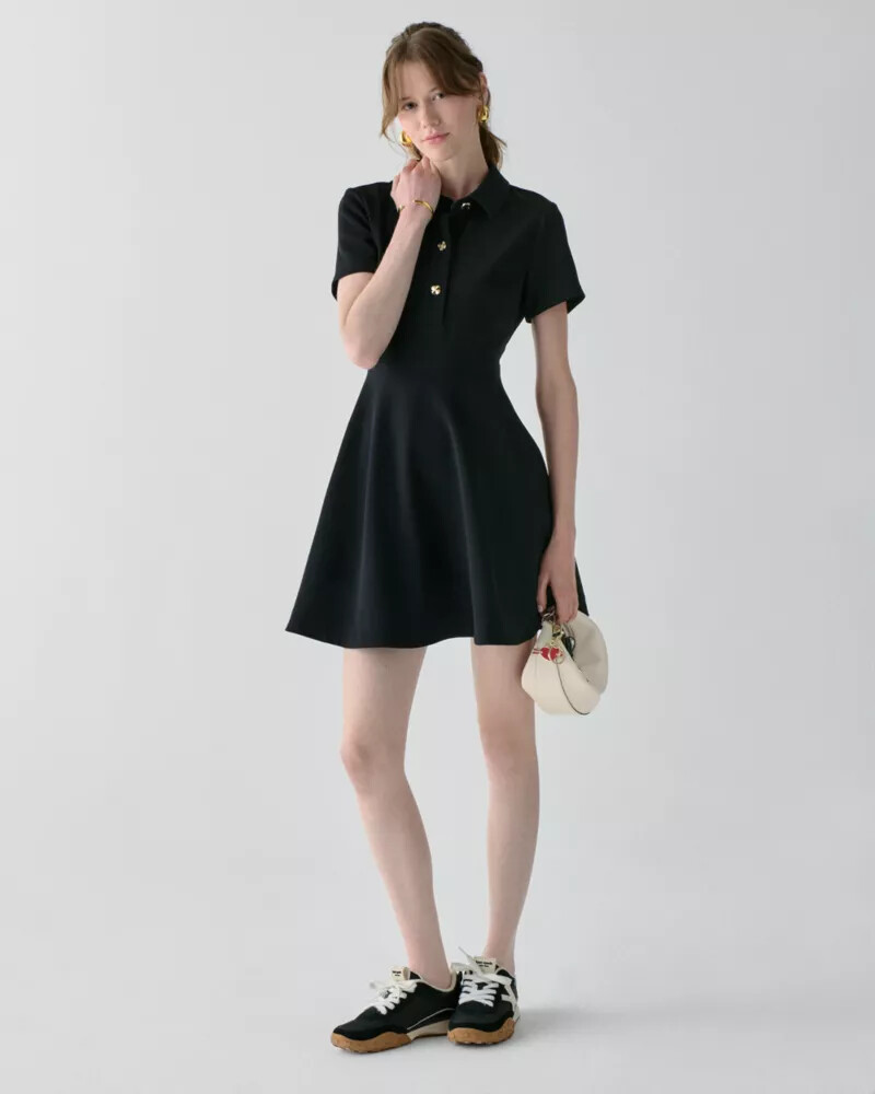 polo mini dress black