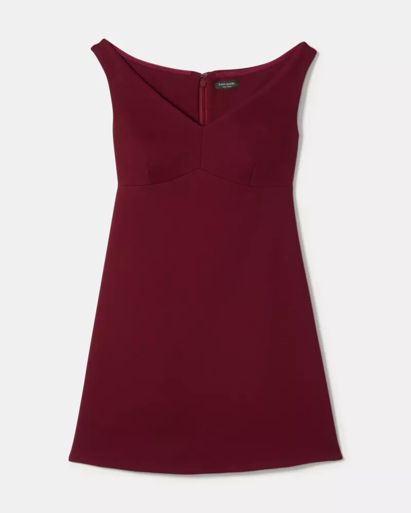 v-neck mini dress roasted pomegranate